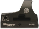 Sig Sauer SOR31002 Romeo 3 Miniature Reflex Sight with Riser 1x25mm 3 MOA Red Dot Reticle Graphite - Middletown Outdoors