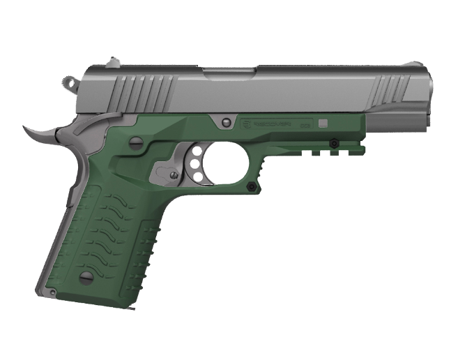 RECOVER Tactical CC3H GRIP AND RAIL SYSTEM FOR THE 1911- OLIVE DRAB