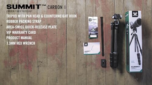 Vortex Optics Summit Carbon II Tripod Kit