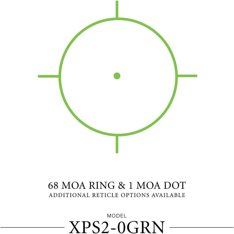 EOTECH XPS2-0GRN Holographic Weapon Sight 68 MOA Ring w/ 1 MOA Center Green Dot