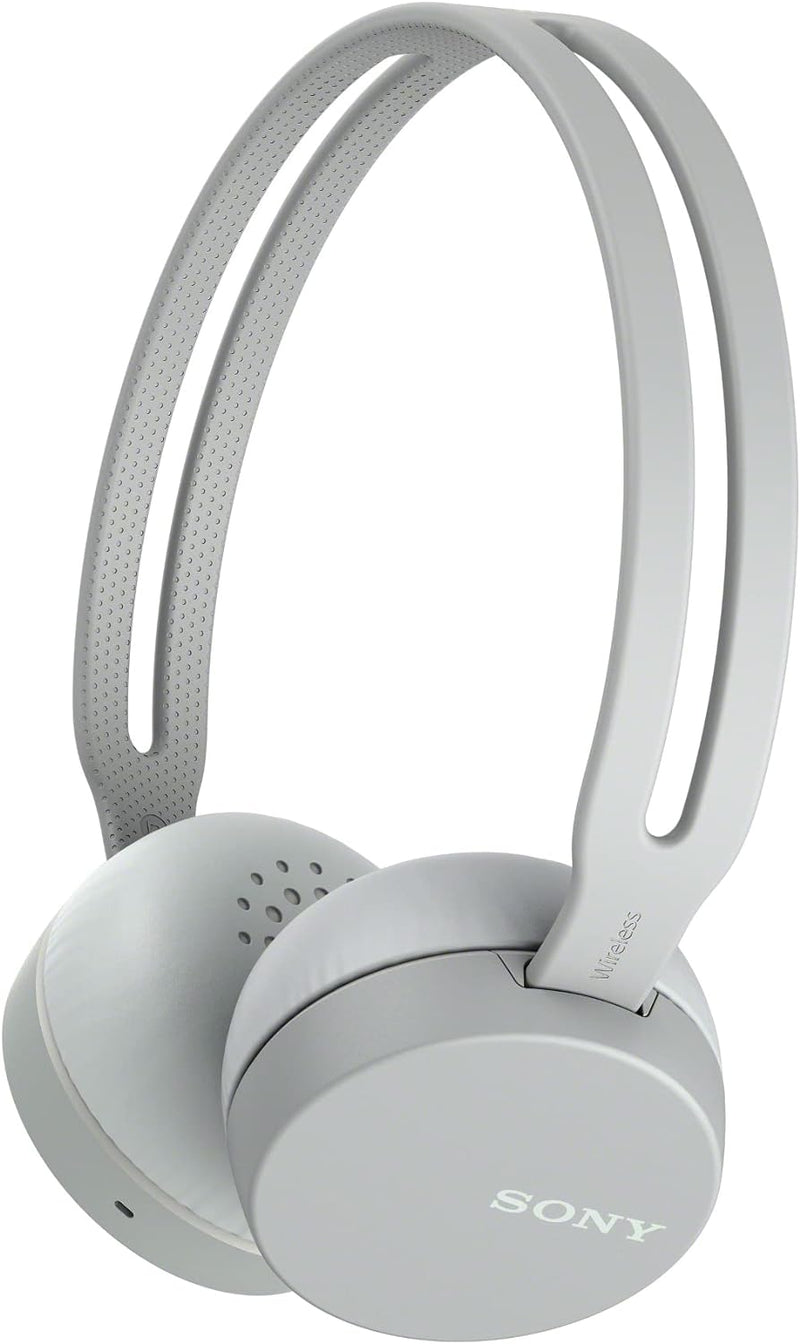 Sony WH-CH400 Wireless Headset/Headphones with mic for phone call, Gray