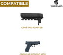 Recover Tactical  GR48 Picatinny Rail for The Glock 48 - Easy Installation, No Mods Required to Your Firearm, no Need for a Gunsmith. Installs in Under 3 Minutes - Middletown Outdoors