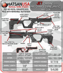 Hatsan Jet I / II PCP Carbine Air Gun - Converts From Pistol To Rifle With Removable Buttstock (Calibers: .177, .22, .25) - Middletown Outdoors