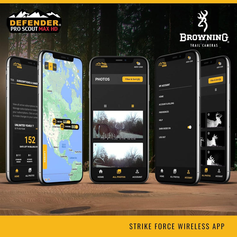 Browning 2024 Defender Pro Scout Max HD 24MP Dual SIM Cellular Trail Camera - Ultra High Gain Antenna, Smart Infrared Video, 100' Detection Range & Smartphone App Compatibility (OVIX Camo)