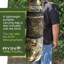 AYIN 3D Leaf Pop Up Hunting Blind, See Thru Ground Blind Fits 2-6 People - Middletown Outdoors