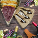 Bamboo Essentials Rubber Wood Cheese Board Set - Charcuterie Platter with Cutlery Set - Perfect for Birthday, Housewarming & Wedding Gifts, Can Be Used in Sets Forming a Center Piece