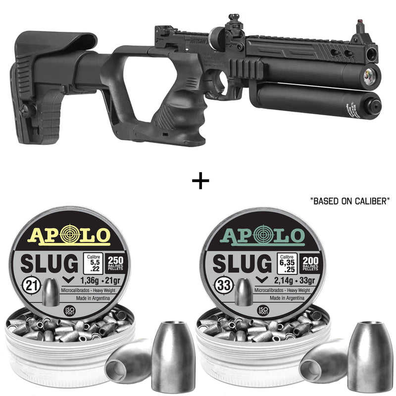 Hatsan Jet I / II PCP Carbine Air Gun - Converts From Pistol To Rifle With Removable Buttstock (Calibers: .177, .22, .25) - Middletown Outdoors