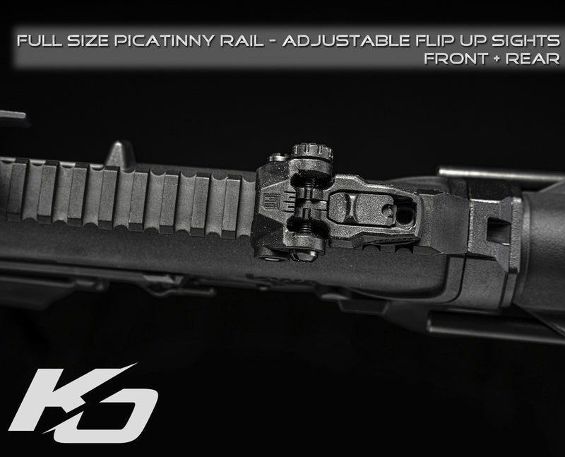 KWA Originals AEG 2.5+ Airsoft Rifle, Lightweight Durable Polymer Design, Adjustable VM4 Gearbox, 380 FPS (KO Series)