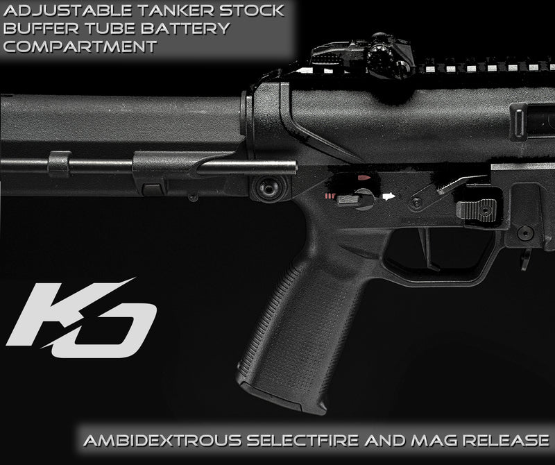 KWA Originals AEG 2.5+ Airsoft Rifle, Lightweight Durable Polymer Design, Adjustable VM4 Gearbox, 380 FPS (KO Series) - Middletown Outdoors