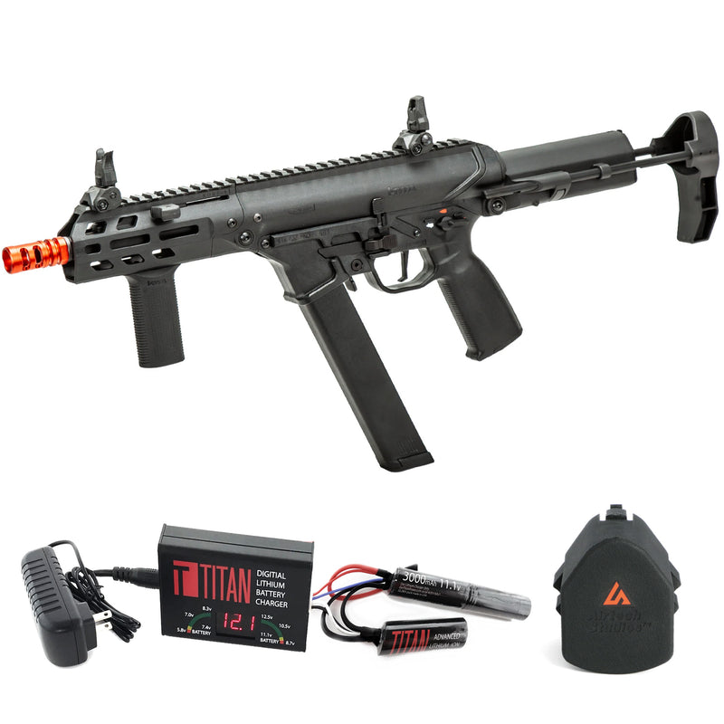 KWA Originals Electric Airsoft Gun AEG2.5 Airsoft Rifle - Adjustable FPS Gearbox, Electronic Trigger Ready, Includes 11.1v LiPo Battery Bundle