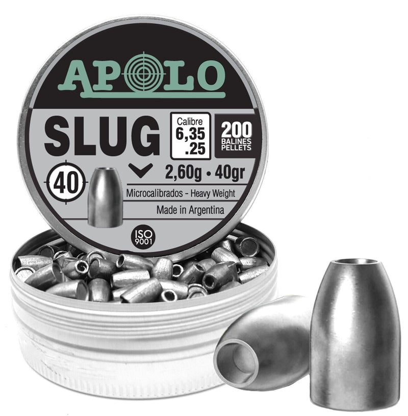 Apolo Slug Hollowpoint Air Gun Pellets | .22 Caliber | .25 Caliber