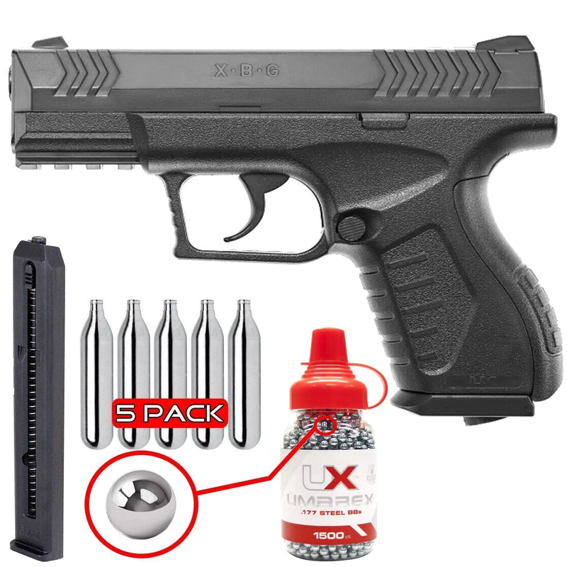 Umarex XBG .177 Caliber Air Pistol, CO2 BB Gun - Non-Blowback (2254804)