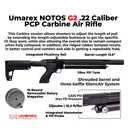 Umarex Notos G2 Carbine .22 Caliber PCP Air Rifle 800+ FPS, Gen 2 (2254852)