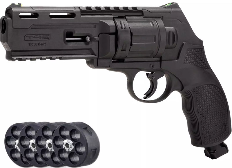 Umarex T4E TR50 .50 Caliber Paintball Revolver Pistol, 7.5 Joules, ~380 FPS