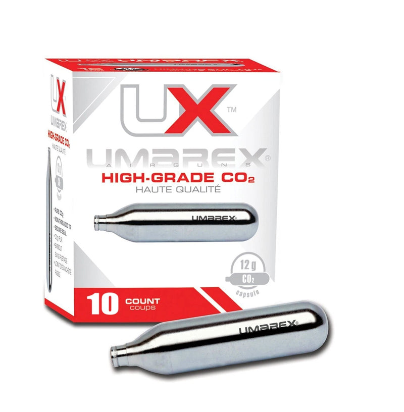 Umarex .177 Cal Steel BBs 1500ct + 12g CO2 Capsules 10 Pack