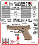 Umarex Glock 19X Air Pistol 'Gen5', .177 Cal, CO2 Powered, Up To 400 FPS (2255212) - Middletown Outdoors