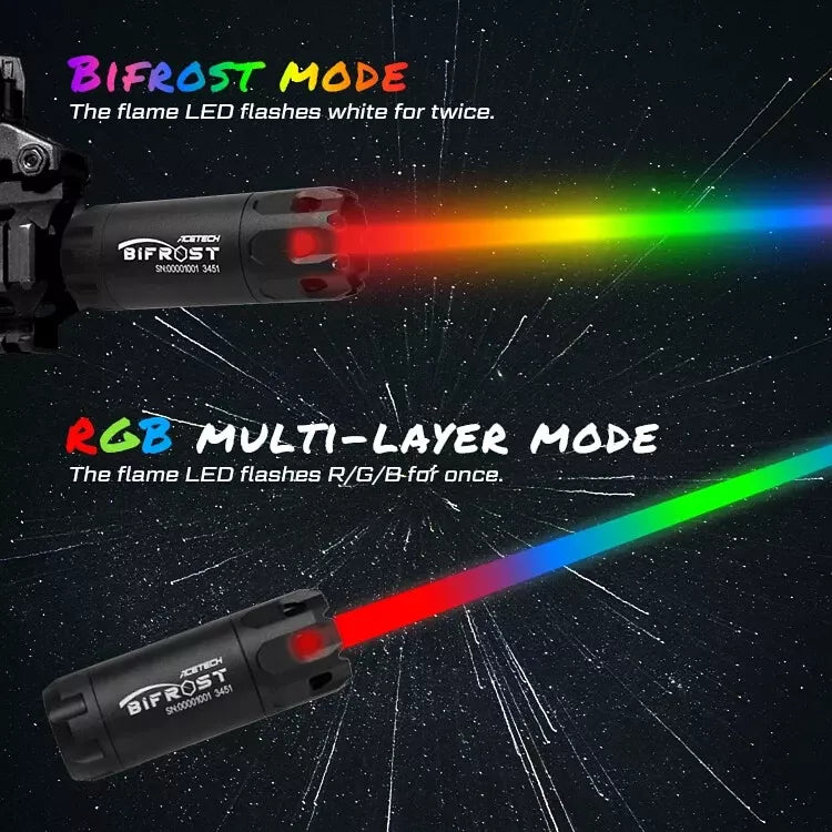 AceTech BIFROST Airsoft Tracer w/ Multi Color Flame RGB Muzzle Flash 14mm CCW