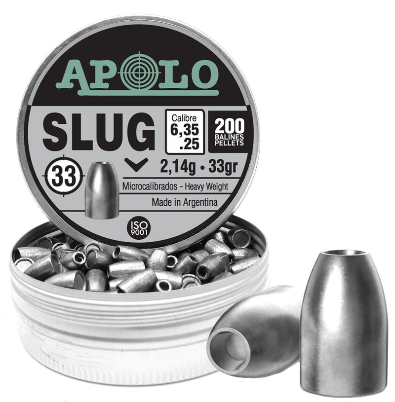 Apolo Slug Hollowpoint Air Gun Pellets | .22 Caliber | .25 Caliber