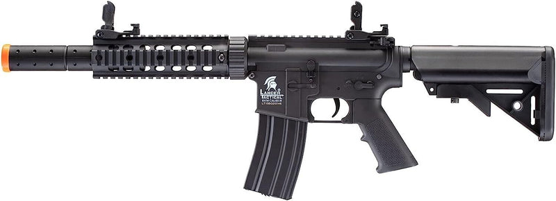 Lancer Tactical M4 Airsoft Rifle SD RIS Rail + Battery & Charger, Black (Gen 2)