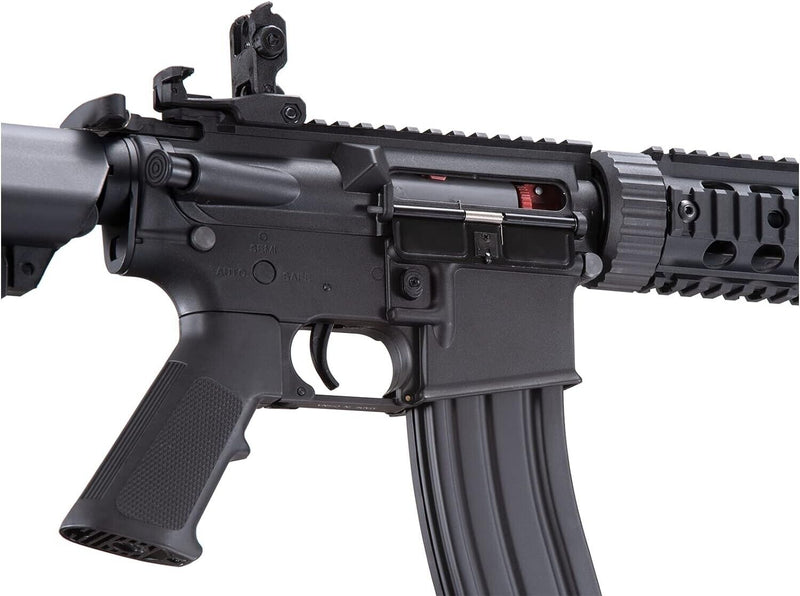 Lancer Tactical M4 Airsoft Rifle SD RIS Rail + Battery & Charger, Black (Gen 2)