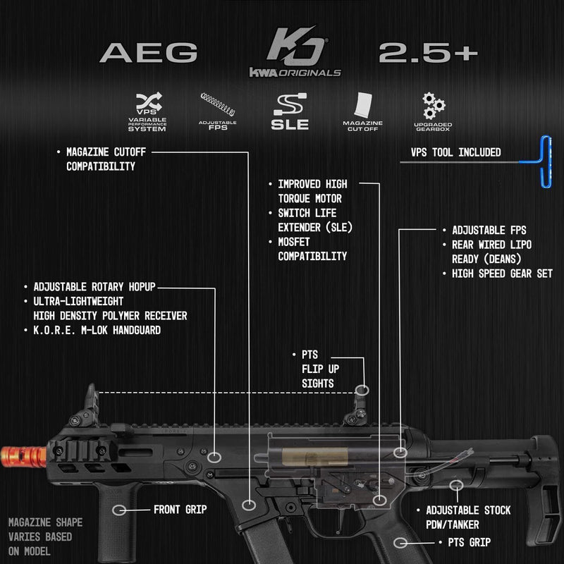 KWA Originals KO:EVE-9 AEG 2.5+ Airsoft Rifle (KO Series)
