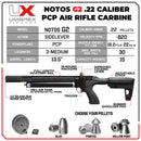 Umarex Notos G2 Carbine .22 Caliber PCP Air Rifle 800+ FPS, Gen 2 (2254852)