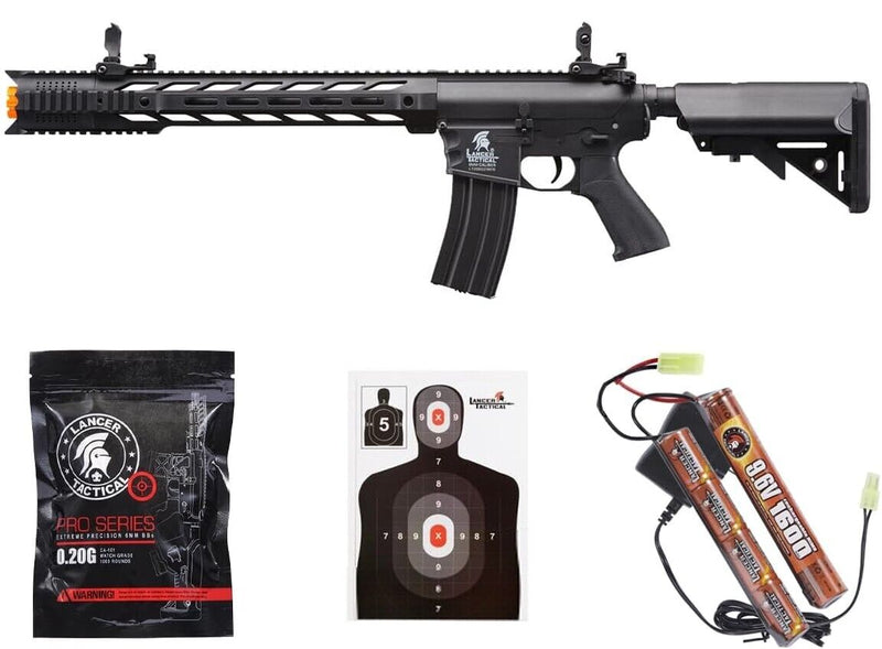 Lancer Tactical M4 Airsoft Rifle SPR Interceptor + Battery & Charger (Gen 2)