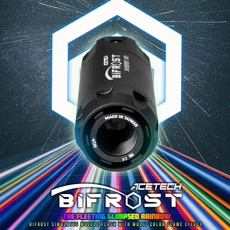 AceTech BIFROST Airsoft Tracer w/ Multi Color Flame RGB Muzzle Flash 14mm CCW