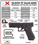 Umarex Glock 17 Gen5 MOS .177 Caliber  Air Pistol Blowback MOS with RDS8 Optic (2255236) - Middletown Outdoors