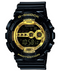 Casio Men's XL Series G-Shock Quartz 200M WR Shock Resistant Resin Color: Black & Gold (Model GD-100GB-1ACR) - Middletown Outdoors