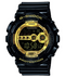 Casio Men's XL Series G-Shock Quartz 200M WR Shock Resistant Resin Color: Black & Gold (Model GD-100GB-1ACR)