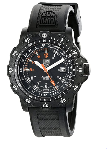 Luminox Men's 8822.MI Recon Pointman Black, Rubber Band, With Multi Color Accents Watch