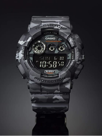 Casio Men's XL Series G-Shock Quartz 200M WR Shock Resistant Resin Color: Grey Camo (Model GD-120CM-8CR) - Middletown Outdoors