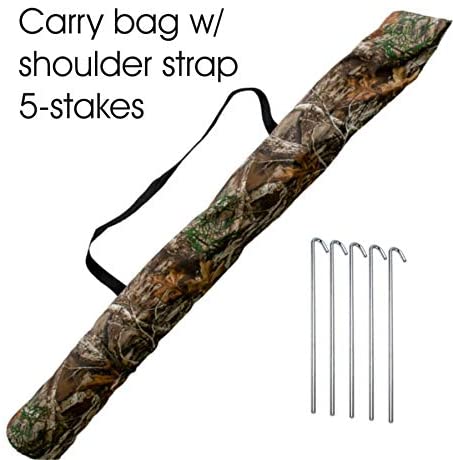 Cooper Hunting 2020 Big Tom Ground Blind with 3D Leafy Mossy Oak/NWTF Obsession Pattern Designed for Still Hunting or Run and Stalk