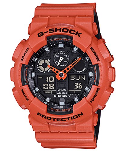 Casio G-Shock GA-100 Military Series Watches, one size | Orange - Middletown Outdoors