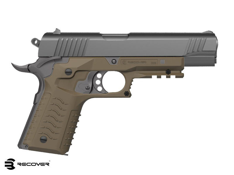 Recover Tactical CC3H 1911 Grip and Rail System - Desert Sand - Middletown Outdoors
