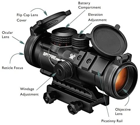 Vortex Optics Spitfire 3x Prism Scope - EBR-556B Reticle (MOA) - Middletown Outdoors