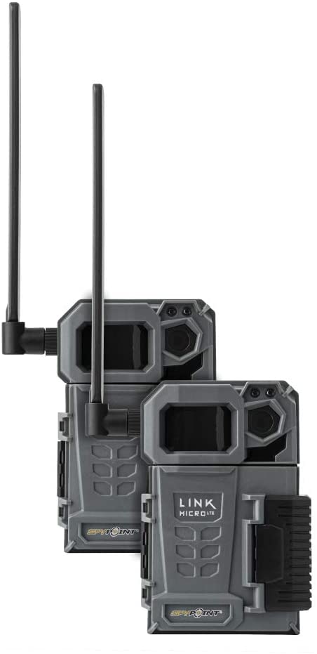SPYPOINT LINK-MICRO-LTE TWIN PACK of Cellular Trail Cameras 10MP with Low-Glow LEDs for Quality Nighttime Photos, 80’ flash and detection range, 4G/LTE photo transmission (LINK-MICRO-LTE-TWIN) - Middletown Outdoors