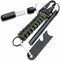 AYIN Tactical 4 inch Survival Ferrocerium Drilled Flint Fire Starter, Ferro Rod Kit with Paracord Lanyard Handle, Striker, Cotton Tinder Tab in o-Ring Sealed Carrier Tube and Carry Clip