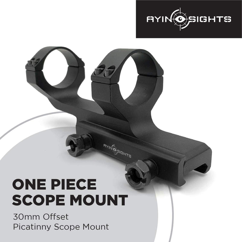 AYIN Sights Offset Cantilever Dual Ring Scope Mount | 30mm Diameter - Middletown Outdoors