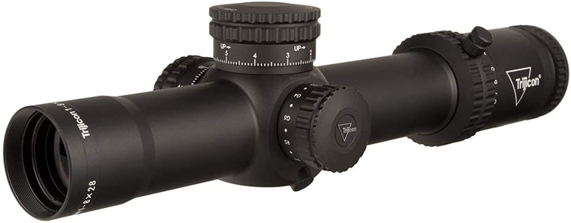 Trijicon Credo 1-8x28 First Focal Plane (FFP) Riflescope with Red/Green MRAD Segmented Circle Reticle, 34mm Tube