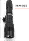 AYIN Tactical Weapon Light for Pistols and Rifles - Rechargeable Rail Mounted Flashlight with Quick Disconnect