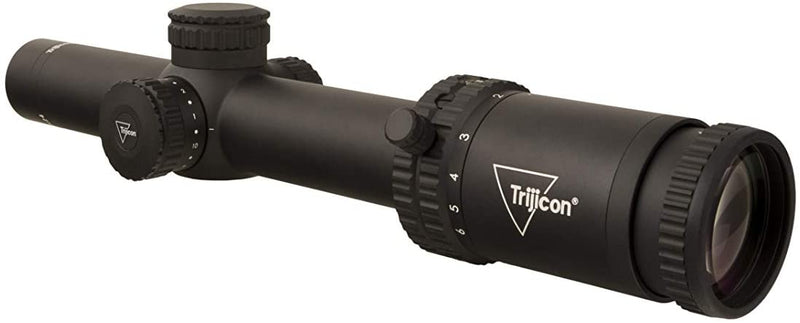 Trijicon Credo 1-6x24 First Focal Plane (FFP) Riflescope with Green MRAD Segmented Circle Reticle, 30mm Tube, Matte Black
