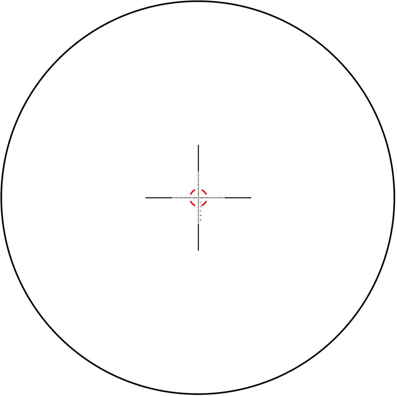Trijicon Credo 1-6x24 First Focal Plane (FFP) Riflescope with Red MRAD Segmented Circle Reticle, 30mm Tube, Matte Black