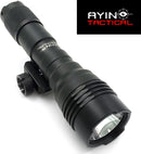 AYIN Tactical Weapon Light for Pistols and Rifles - Rechargeable Rail Mounted Flashlight with Quick Disconnect