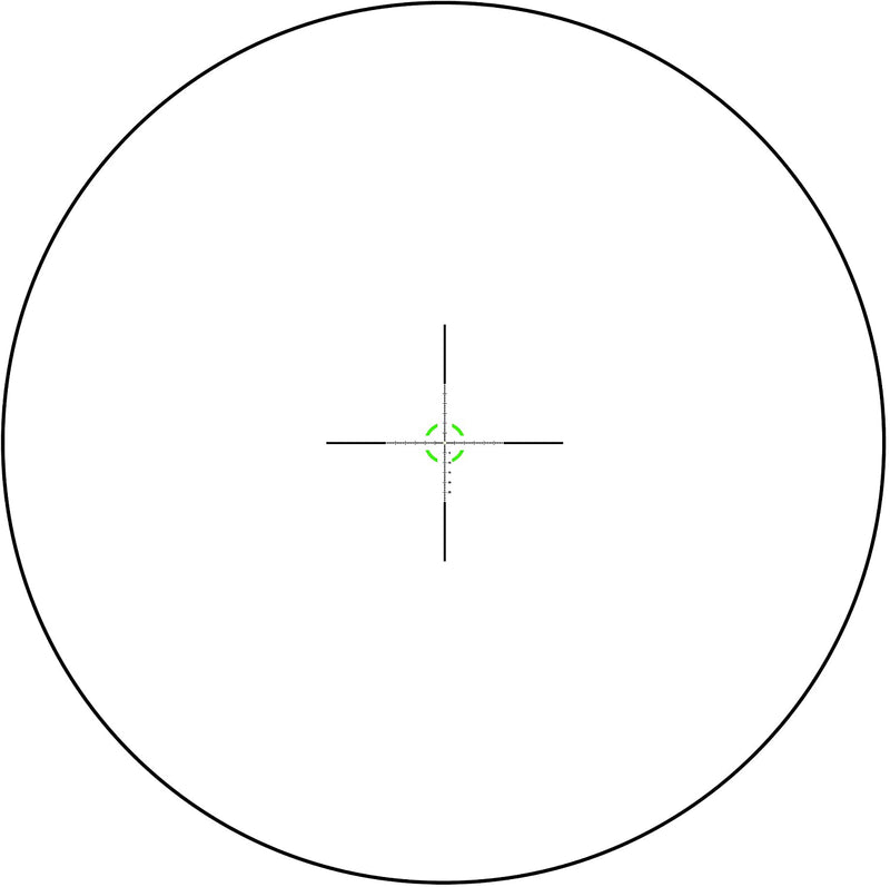 Trijicon Credo 1-6x24 First Focal Plane (FFP) Riflescope with Green MRAD Segmented Circle Reticle, 30mm Tube, Matte Black