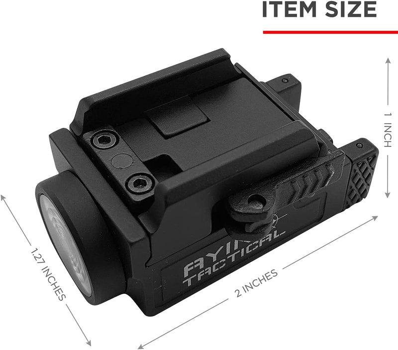 AYIN Tactical Weapon Light for Pistols and Rifles - Rechargeable Rail Mounted Flashlight with Quick Disconnect - Middletown Outdoors