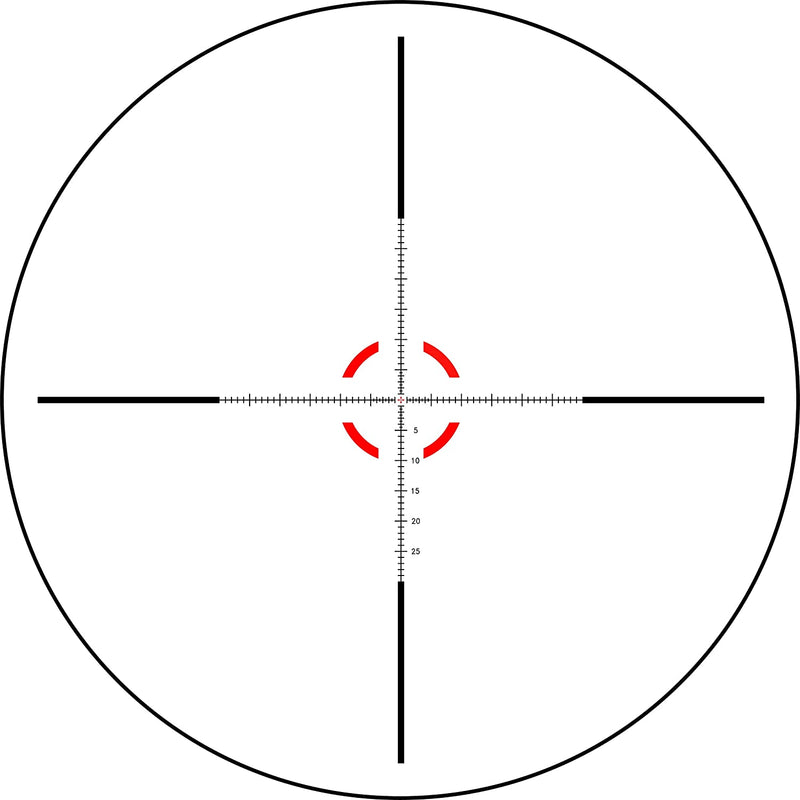 Trijicon Credo 1-6x24 First Focal Plane (FFP) Riflescope with Red MRAD Segmented Circle Reticle, 30mm Tube, Matte Black