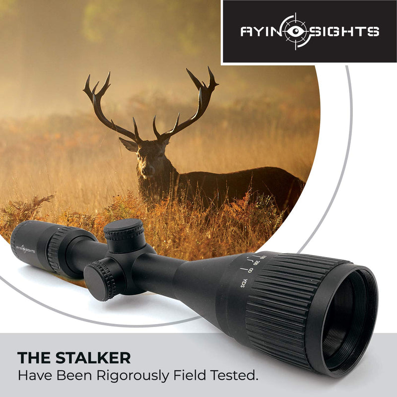 AYIN Sights Stalker 3-9x40 Tactical/Hunting Scope with Capped Turrets, Parallax Adjustment & Scope Cover - Middletown Outdoors