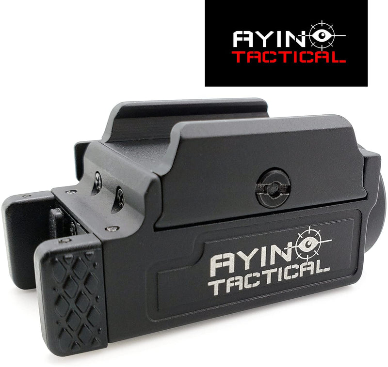 AYIN Tactical Weapon Light for Pistols and Rifles - Rechargeable Rail Mounted Flashlight with Quick Disconnect - Middletown Outdoors